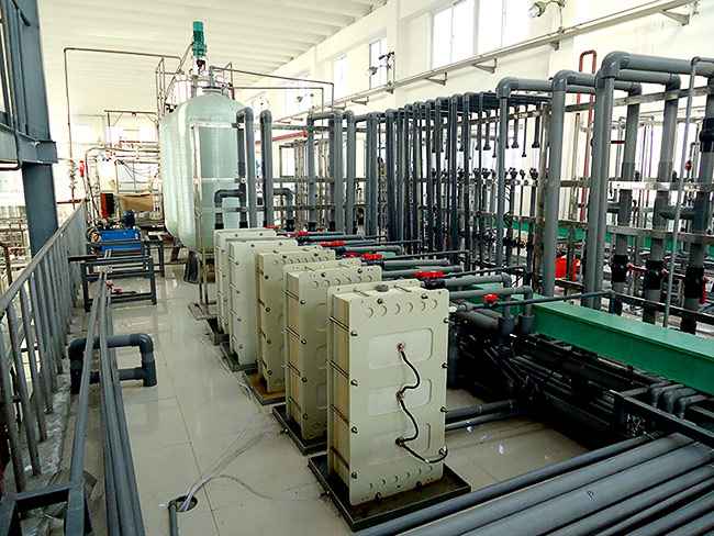 雙極膜電滲析處理10%氯化鈉制酸堿項目